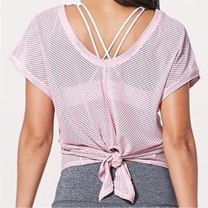 Pink Ahead by Miles lululemon mesh top in size 6